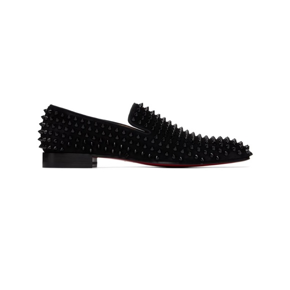 Christian Louboutin Black Dandelion Spike Loafers s45 - Picture 6 of 6